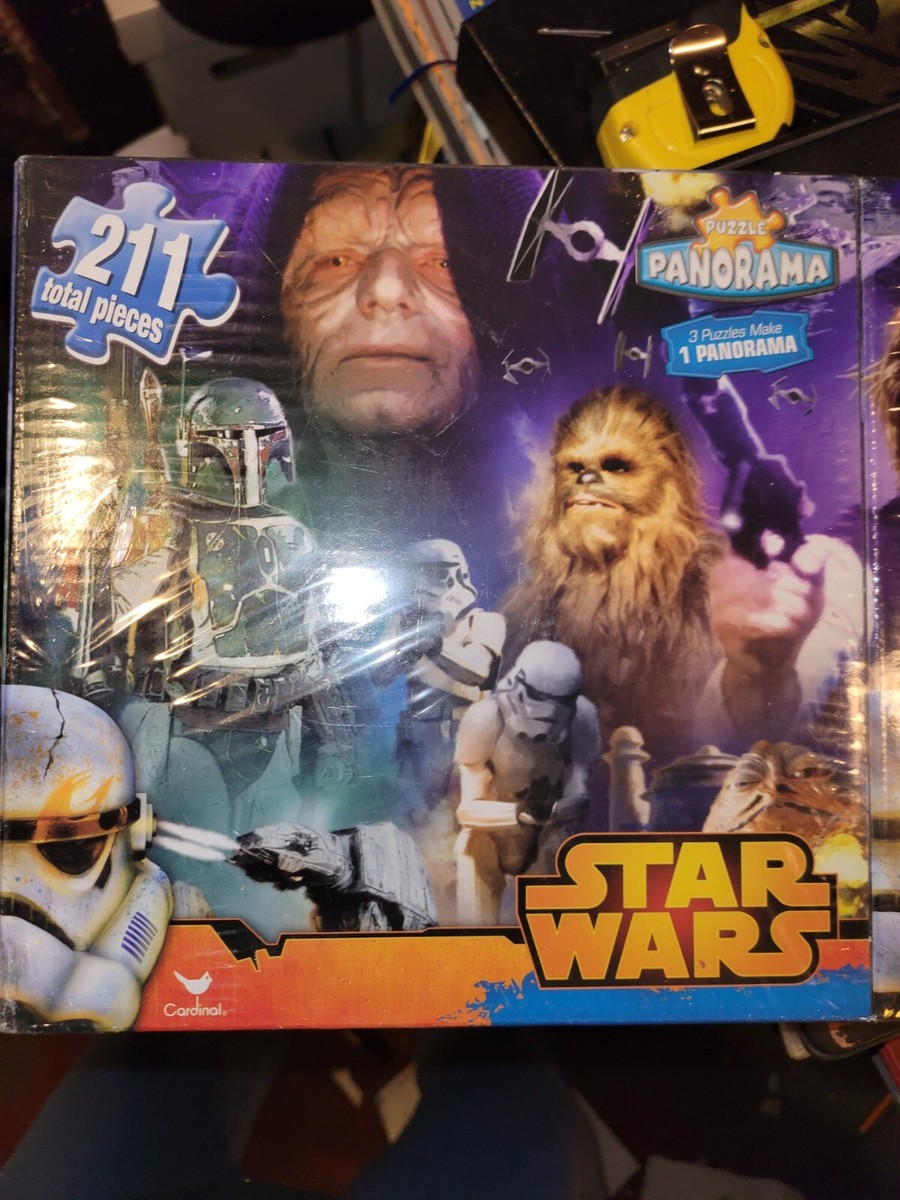 Disney Star Wars Puzzle Panorama 3 Puzzles 211 Pieces Rare