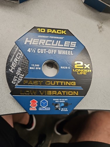 Bulk 500-Pack Of 4-1/2" Cut-Off Wheels - 1/16" Thick, 60 Grit, For Steel & Stainless (Lincoln)
