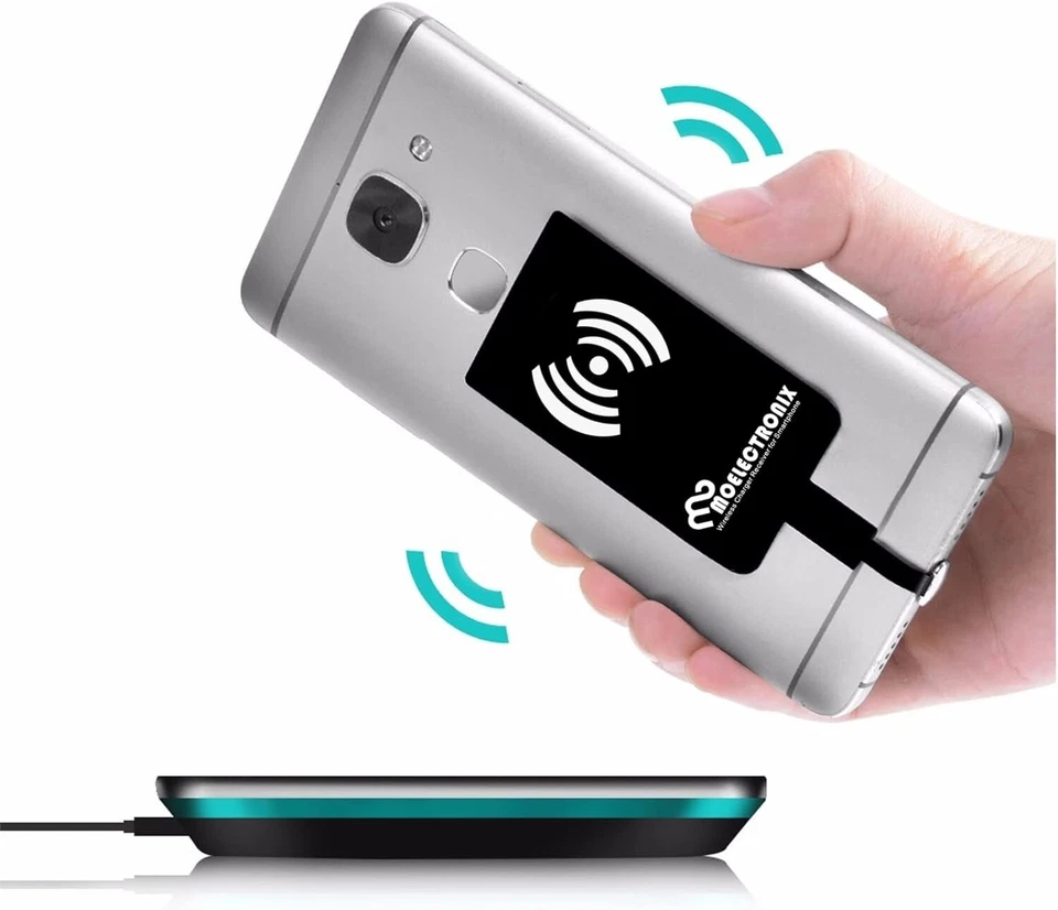 USB TYP C Wireless Ladematte Adapter Empfänger Receiver Ladegerät Charger für QI - Bild 3 von 4