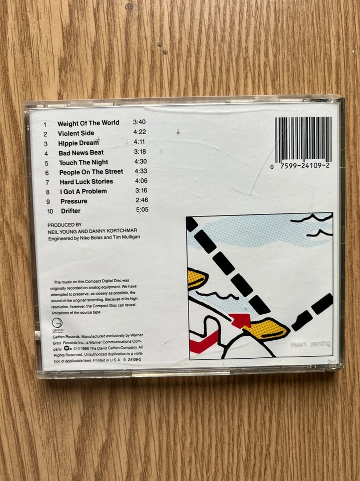 Neil Young ++ Landing on Water ++ CD ++ ( Geffen 1986 ) - Bild 2 von 3