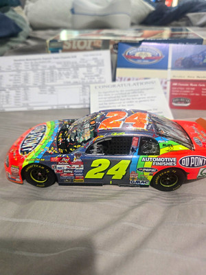 1998 #24 Jeff Gordon DuPont Race Win Dual Auto W/Ray E!!