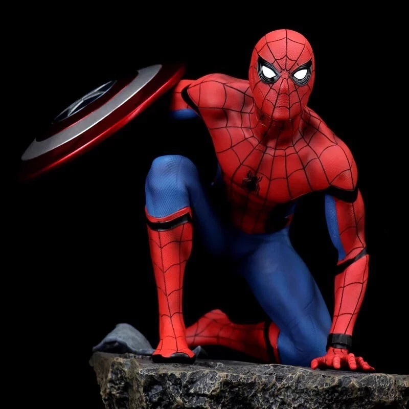 美国队长人偶 1/4 蜘蛛侠带盾雕像 GK 模型雕像收藏 — 第 3/4 张图片