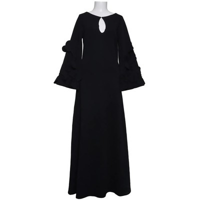 JardinVue, Maxikleid, Größe: M, Schwarz, Einfarbig, Damen #nGf