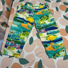 Jams World Wide Leg Crop Pants Adult Small Fish Pond Colorful Nautical Animals
