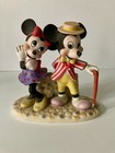Vintage 1980s Walt Disney Porcelain Figurine of Mickey & Minnie Mouse — photo 1
