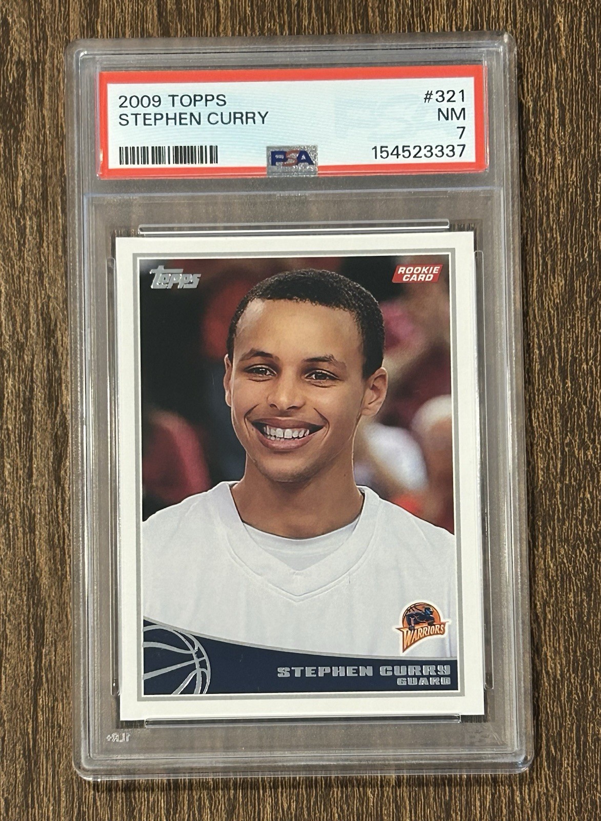 2009-10 Topps - Stephen Curry #321 (RC) PSA 7 Golden State Warriors Rookie view 4