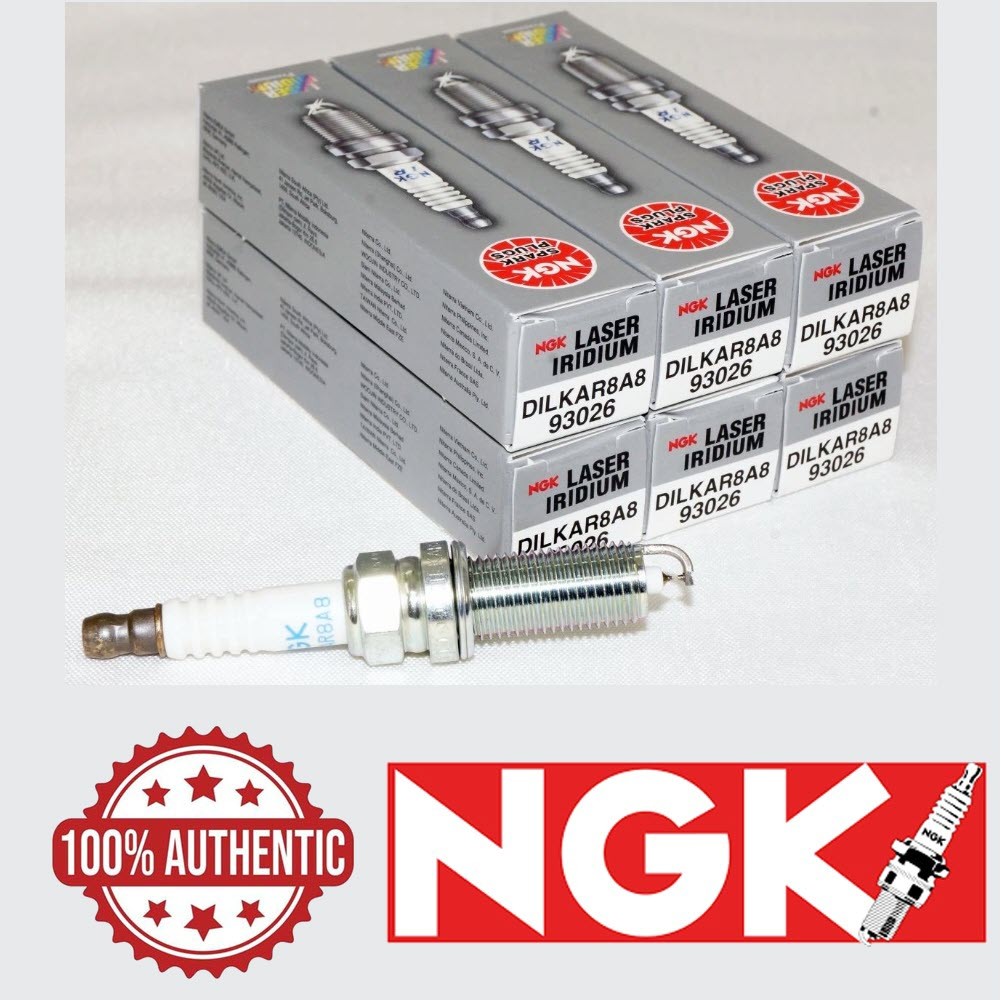 6 X NGK Laser Iridium Resistor Performance Power Spark Plugs DILKAR8A8 # 93026