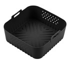 Reusable Non-Stick Silicone Air Fryer Liner 22.5cm Basket Mat for 5-8QT - Free