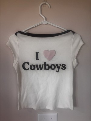 Grayson Threads Women's I Heart Cowboys Western Shirt Size XS