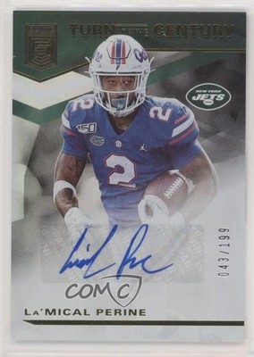 2020 Donruss Elite Turn of the Century 43/199 La'Mical Perine Rookie Auto RC 4z8