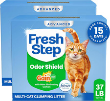 Advanced Odor Shield Light Weight Multi Cat Clumping Litter with Febreze Freshne