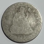 1876 Seated Liberty Quarter Silver Circulated US Coin Uncertified Collectible