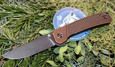 QSP Knife OSPREY QS139-E2 Messer Flipper14C28N Stahl Kupfergriff