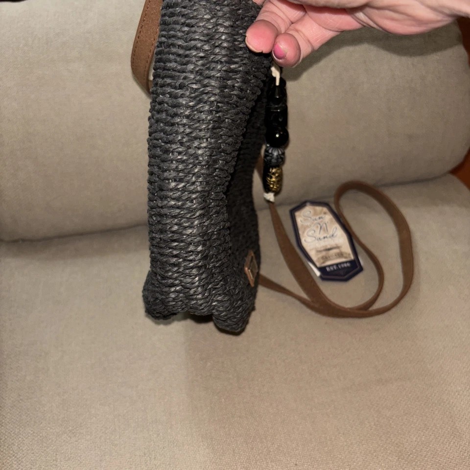 Bolso Bandolera Sun N Sand Paja Cuentas Estilo Boho Hippie Borla Con Cuentas Nuevo con Etiquetas Foto 2 de 4