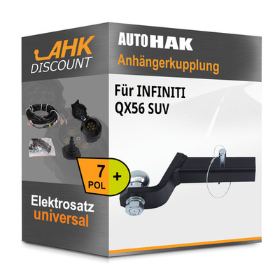 Für INFINITI QX56 SUV 10- AUTO HAK Anhängekupplung starr + 7polig E-Satz NEU