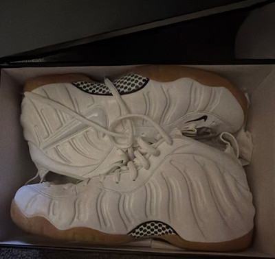 Nike Air Foamposite Pro Gucci White 2015 Sneakers Gym Red 624041-102 Men