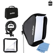60cm Portable Softbox with Adjustable Metal Speedlite Bracket for Photographers