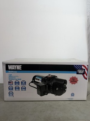 Wayne SWS100 1HP Cast Iron Shallow Well Jet Pump New Overstock Up To 25  Depth
