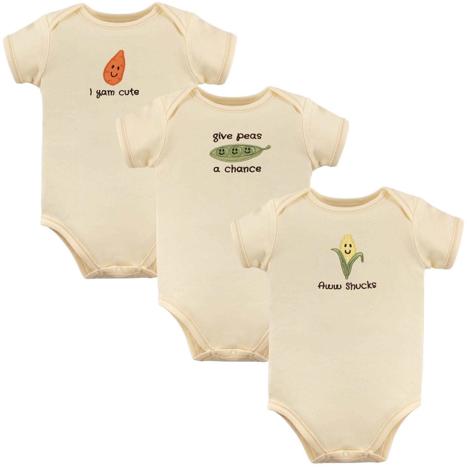 Touched by Nature baby boys Organic Cotton Bodysuits 6-9 Mon