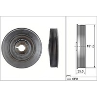 Ina 544 0090 10 Riemenscheibe Kurbelwelle FüR Renault Dacia Mercedes Benz