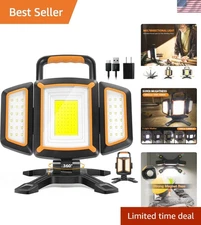 Versatile 3000 Lumen Waterproof Work Light with Magnetic Stand & Power Bank