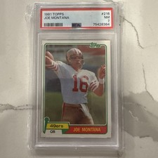 1981 Topps Joe Montana Rookie RC #216 PSA 7 Near Mint HOF San Francisco 49ers