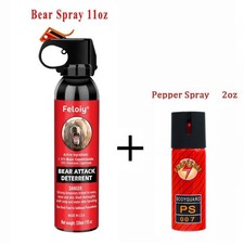 Bear Spray Repellent 11oz Personal Defense with 1 Pack Free peper spray 1/2oz