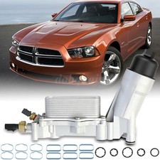 Aluminum Engine Oil Cooler Filter For 2011-2016 Dodge Charger Grand Caravan 3.6L
