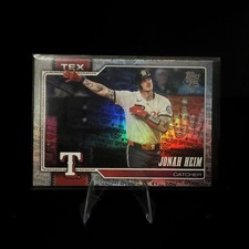 Jonah Heim 2026 Topps Series 1 Celebration #78 Opening Day Foil Texas Rangers