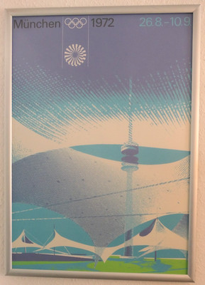 Plakat Olympiade München 1972 Olympiaturm Poster DIN A1 Olympia