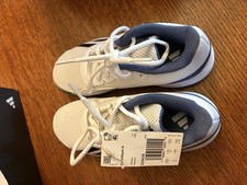 adidas Courtflash K Unisex Kids Tennis Sneakers White/Blue US 2 IG9536