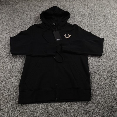 NEW True Religion Hoodie Mens S Black Buddha Full Zip Sweatshirt NEW True Religion Hoodie Mens S Black Buddha Full Zip Sweatshirt