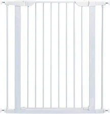 39" Tall Steel Doorway Gate 29.5-38" Width, Pressure Mount, White 🚪