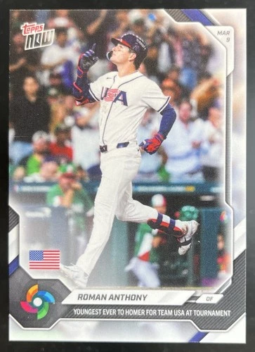 2026 Topps Now World Baseball Classic WBC Roman Anthony USA Red Sox #WB21