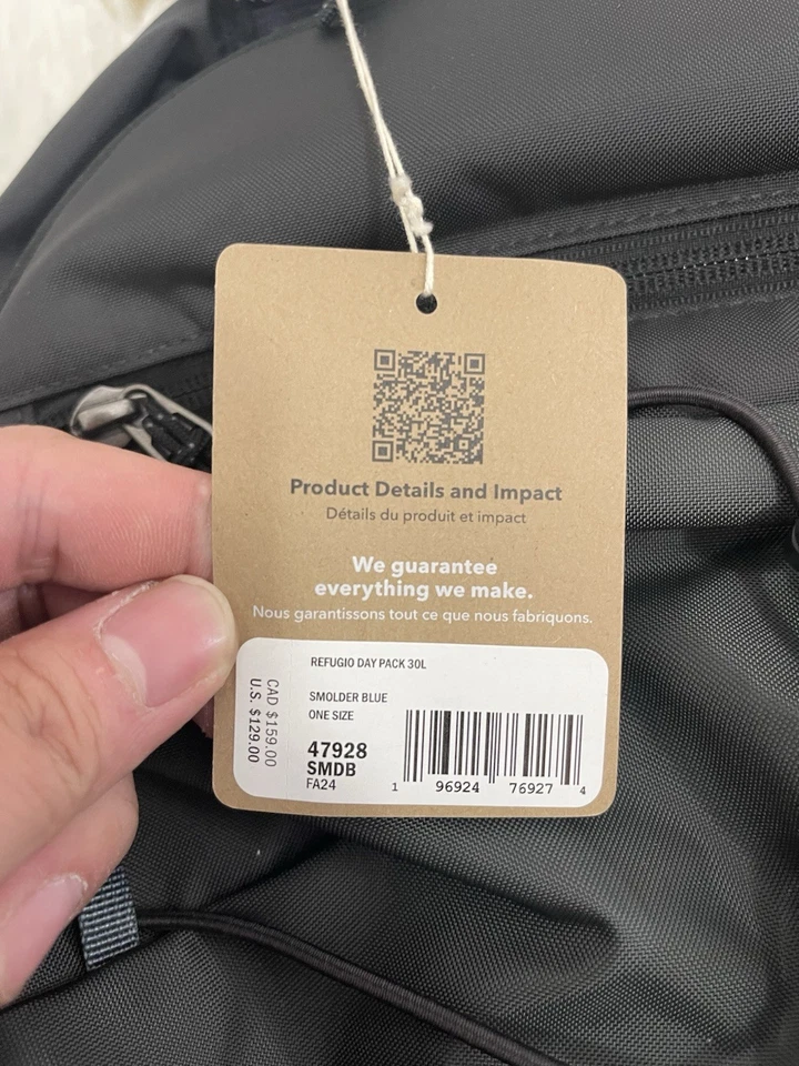 🧡Patagonia Backpack Refugio Daypack 30L Hiking Active Trail Nylon Laptop - Blue - Image 2 of 4