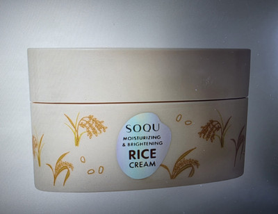 SOQU Rice Cream Face Moisturizer, Moisturizing & Brightening, White
