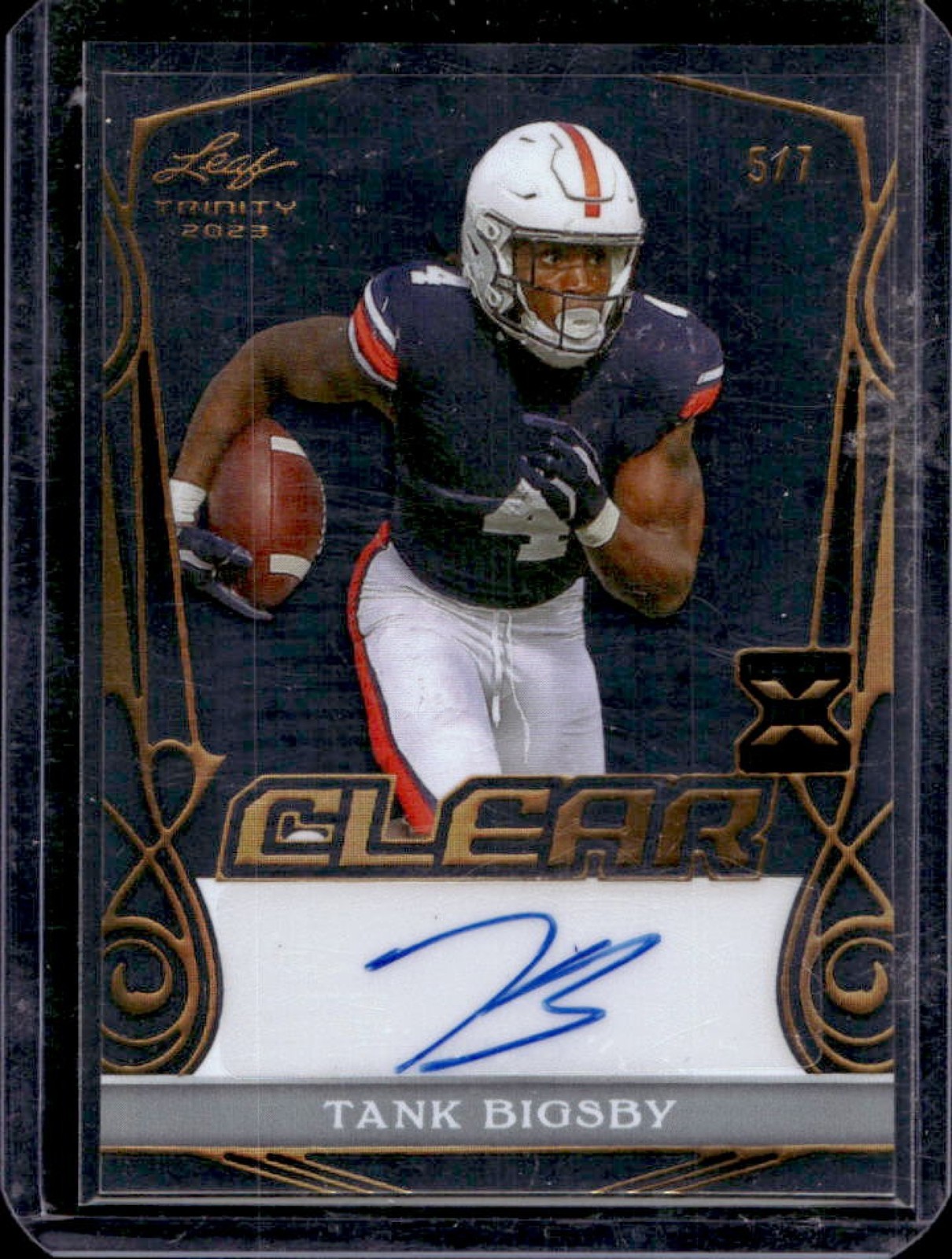 Tank Bigsby Leaf Trinity Clear Autographs #CATB1 Gold Spectrum