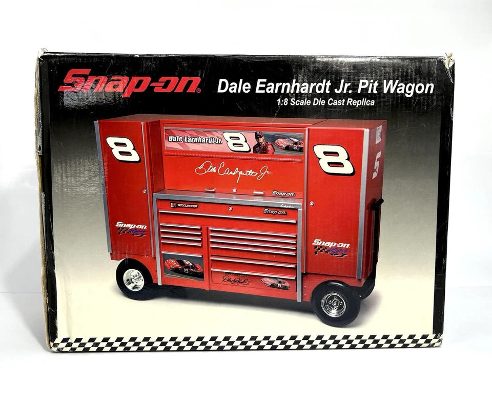 Snap-On Tools Dale Earnhardt Jr #8 Budweiser Pit Wagon RARE 1:8 Diecast Tool Box - Image 3 of 4