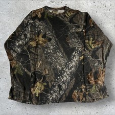 Mossy Oak Field Staff Camo Shirt Mens Long Sleeve Polyester Outdoor Hunting