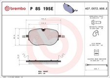Bremsbelagsatz Scheibenbremse BEYOND LINE - EV BREMBO P 85 195E für VW ID E11