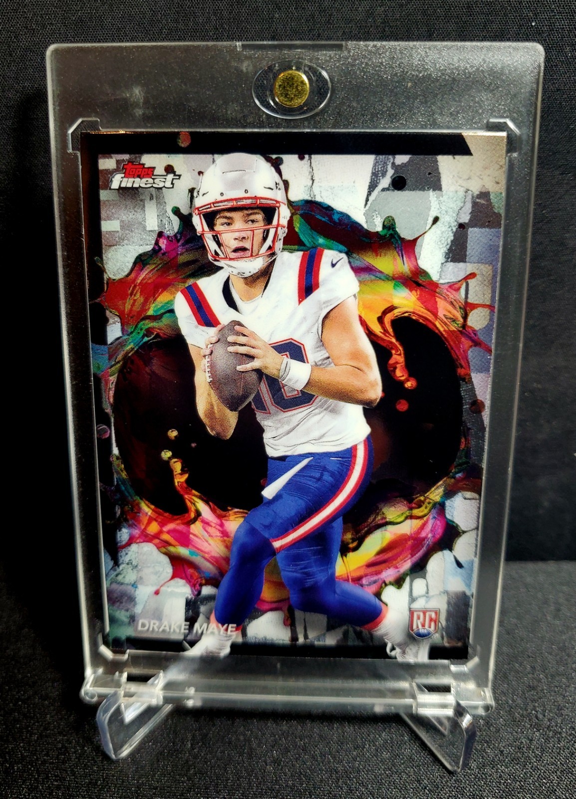 2024 Topps Finest Rare Drake Maye RC Refractor #248 SSP - New England Patriots