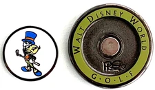 AUTHENTIC !!!  DISNEY  JIMINY CRICKET  MAGNETIC COIN  GOLF  BALL MARKER    C16