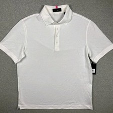 G/FORE Technical Cotton Blend Banded Sleeve Polo Men's Medium Snow White NWT