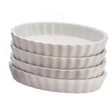 Creme Brulee Oval Porcelain Ramekin (4-Pack)