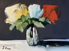 JOSE LIMA OIL PAINTING IMPRESSIONIST  ART COLLECTIBLE 9x12