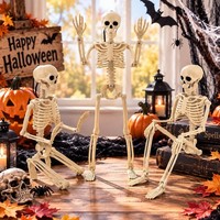 Halloween Skelett Beweglich 6Er-Pack Deko FüR Party Grusel AtmosphäRe