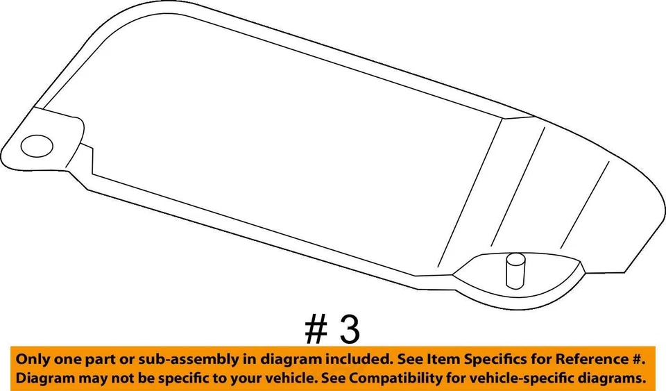 2015-2022 Chrysler 300 Passenger Sun Visor Mirror Right Sunvisor Grey NCDTR - Image 4 of 4