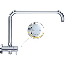   All Solid Metal 3-Way Shower Arm Diverter Valve with 16 Inch Shower Head Ex...
