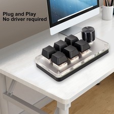 Red Switch Macro Keyboard Plug and Play Ergonomic Customized Knobs USB