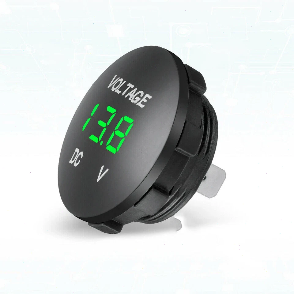 Auto Spannungsmesser Mini Voltmeter 12-48V für Auto SUV Van Motorrad - Bild 3 von 4